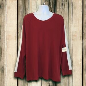 Arizona Jean Company Men's Long Sleeve Crew Neck Thermal Biking Red NWT Size XXL